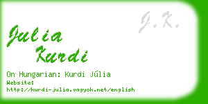 julia kurdi business card
